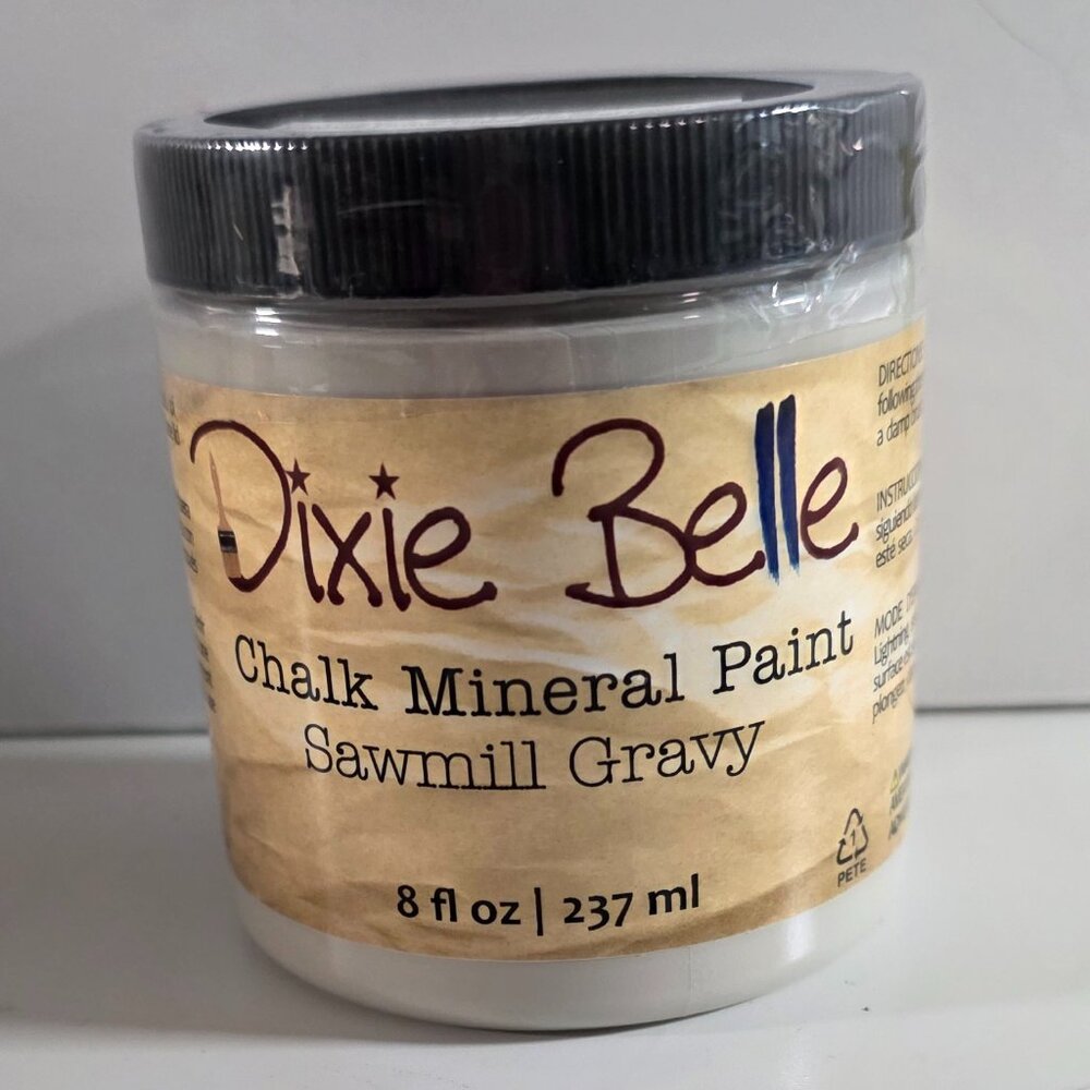 Dixie Belle Chalk Mineral Paint Sawmill Gravy 8 oz - NEW!